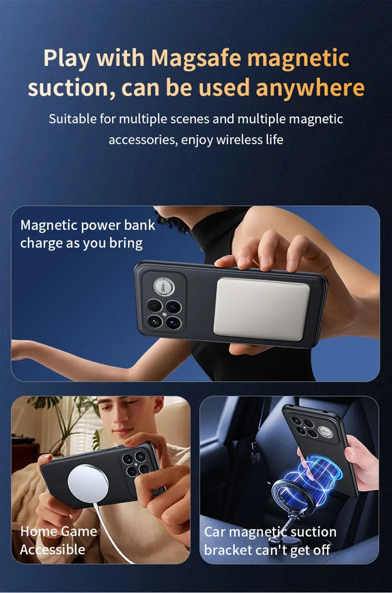 Für Redmi K90 Pro Max Hülle Magnetische Leder-Schutzhülle Für Redmi K90 Pro Max Anti-Fingerabdruck Rutschfest PC+TPU – Detail 10