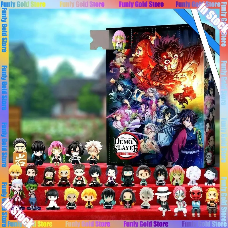 新作 3D 鬼滅の刃 クリスマス アドベントカレンダー ブラインドボックス フィギュア 24日間 サプライズ カウントダウンボックス フィギュア コレクタブル キッズ おもちゃ ギフト