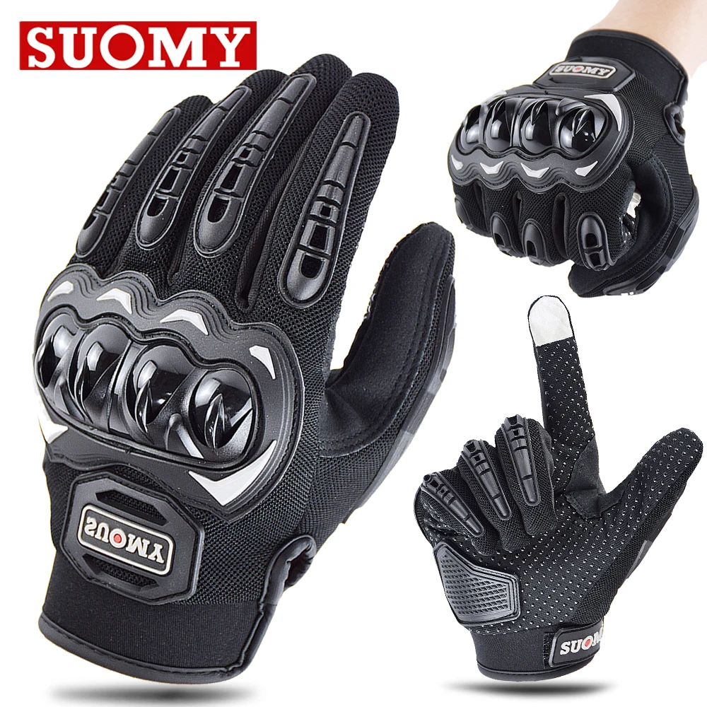 Brand New Suomy letnie siatkowe rękawiczki motocyklowe mężczyźni kobiety oddychające Motocross motocykl Moto rękawice wyścigowe ekran dotykowy Guantes