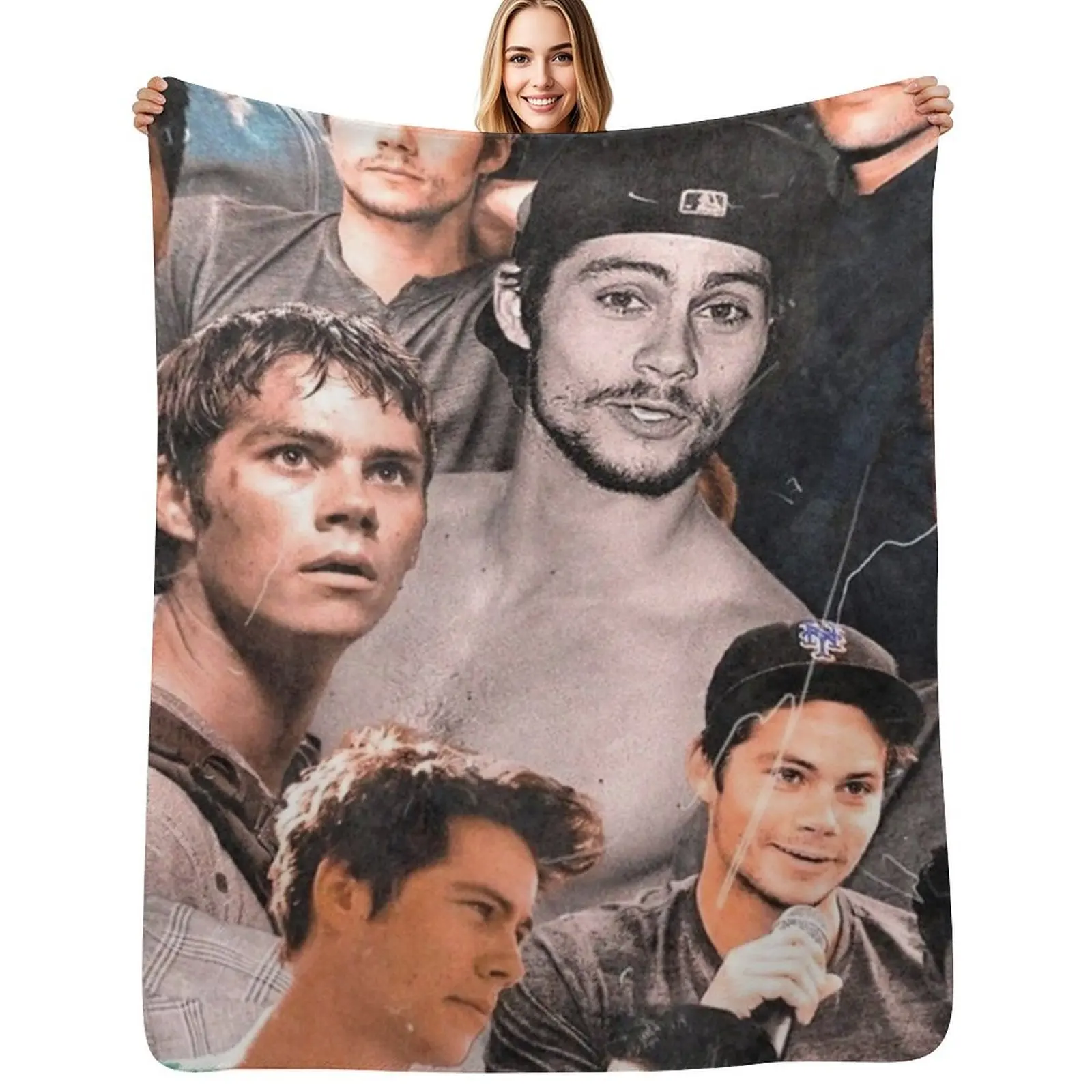 Dylan collage Throw Blanket Spring Fall Cozy Throw Blanket for Couch