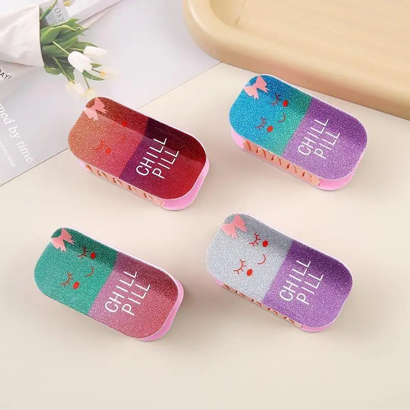 Cute Patterned Hair Claw Acrylic Funny Shark Shape Clip Durable Hair Holder for Women Girls Valentine's Day Gift