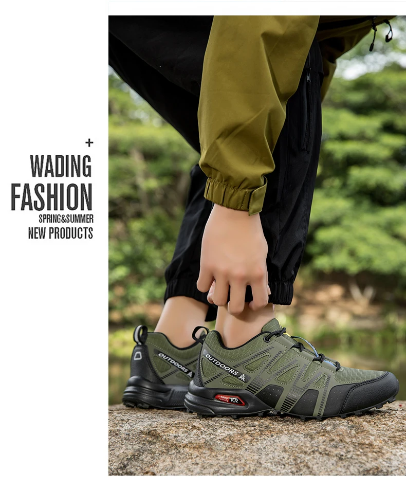 Herren Outdoor-Radschuhe, wasserdicht, rutschfest, Outdoor-Wanderschuhe, Outdoor-Taktische Trainingsschuhe, Wander- und Campingschuhe – Detail 11