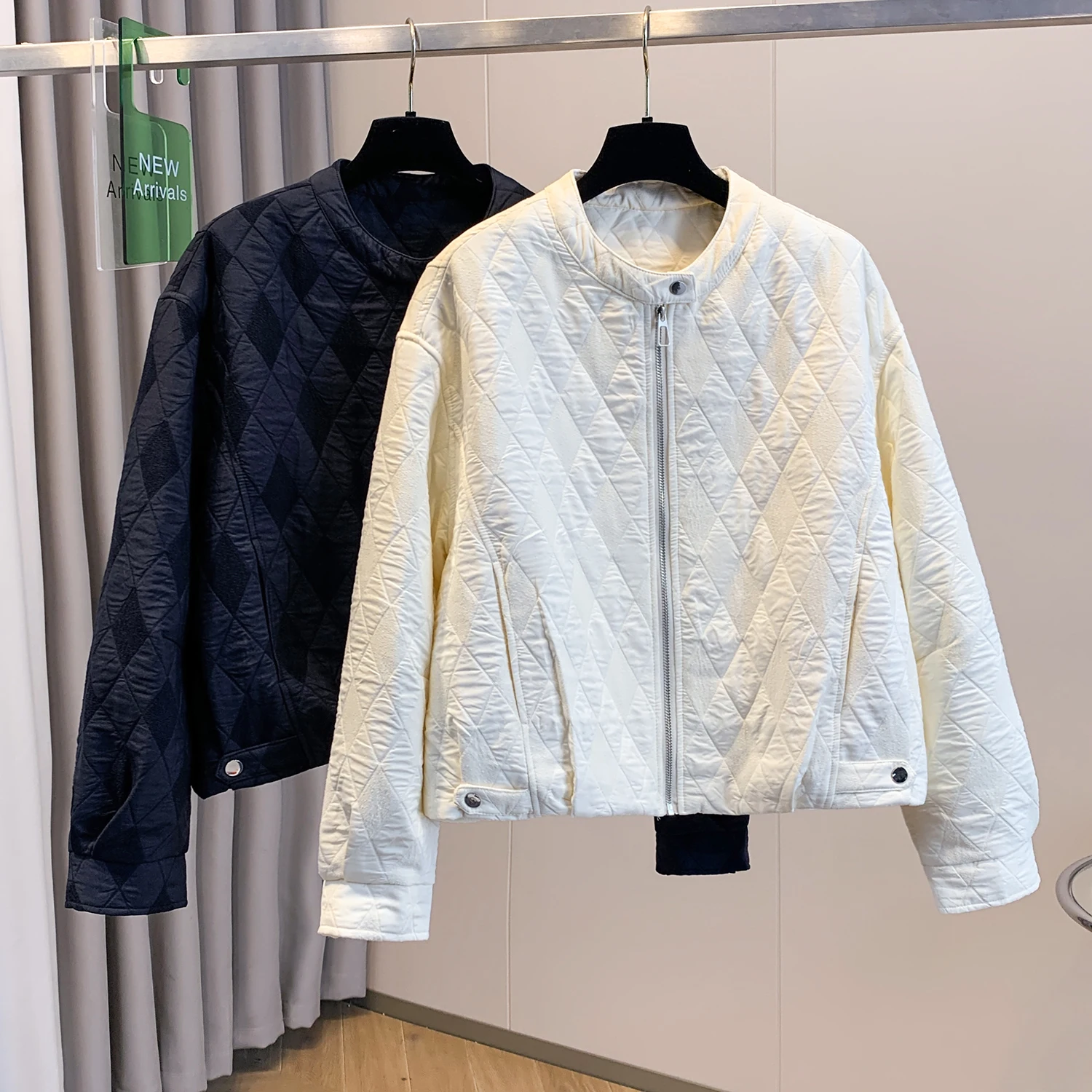 

High Quali ort Cotton Jaet Women's Faion Versatile Casual Outerwear Autumn Winter Sli Little Cotton Coat Top