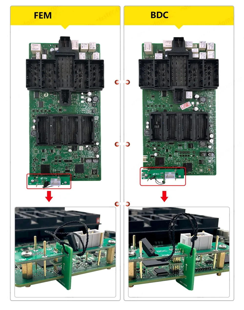 Keychannel ACDP FEM BDC Special Programming Clip 95128 95256 Chip Reader Work With Xhorse Key Tool Plus Autel IM508 for B MW FEM