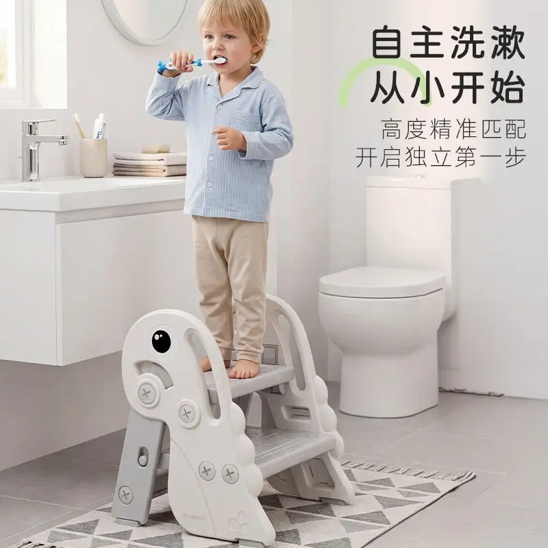 Hand Washing Ladder, Foldable Staircase, Steps for Washing Face, Foot Pedals for Height Increase, Washbasin Step Stool Ottomans