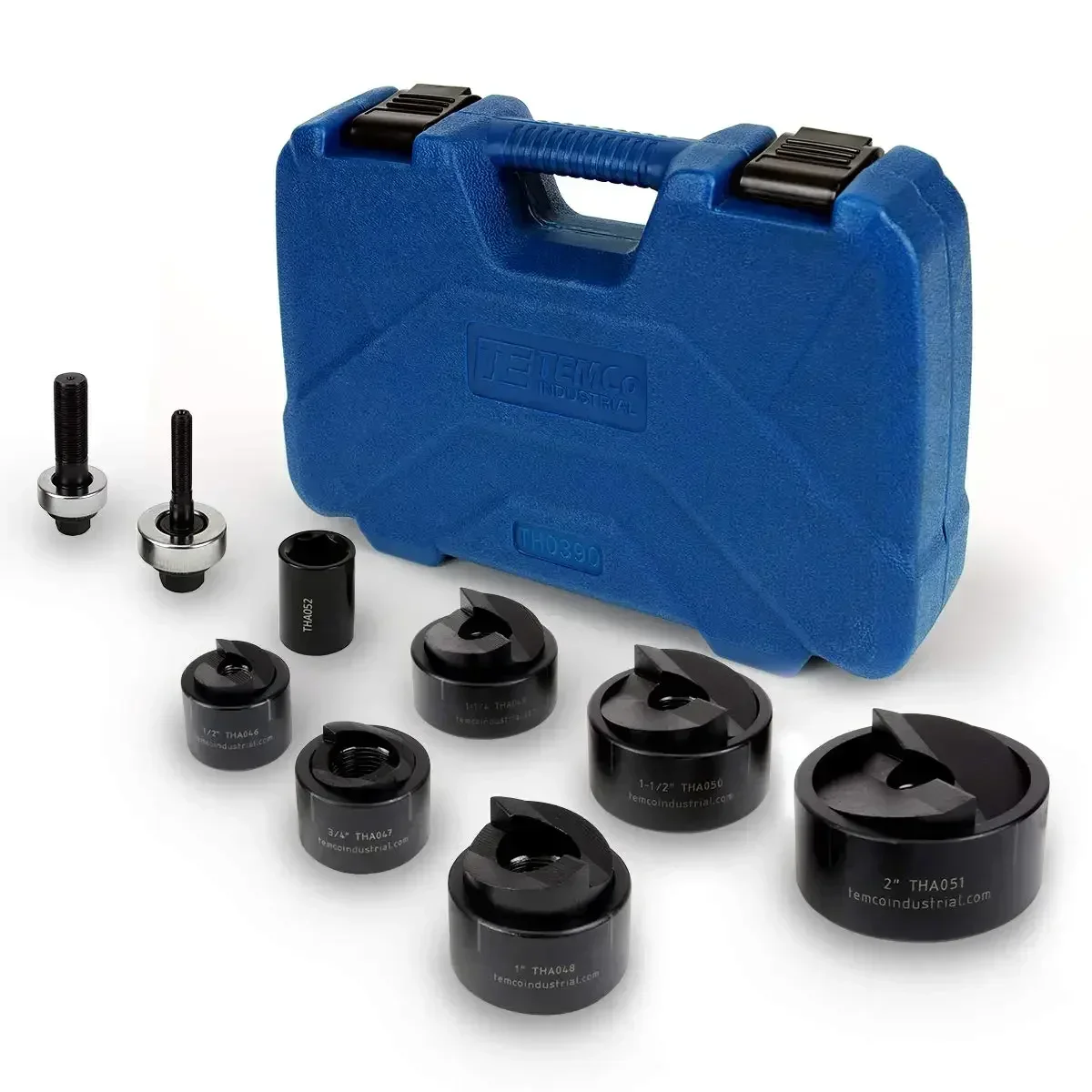 

Manual Knockout Punch Driver Kit (Set) for ½ inch to 2 inch Electrical Conduit Hole Sizes (1/2"-2" Conduit Size)