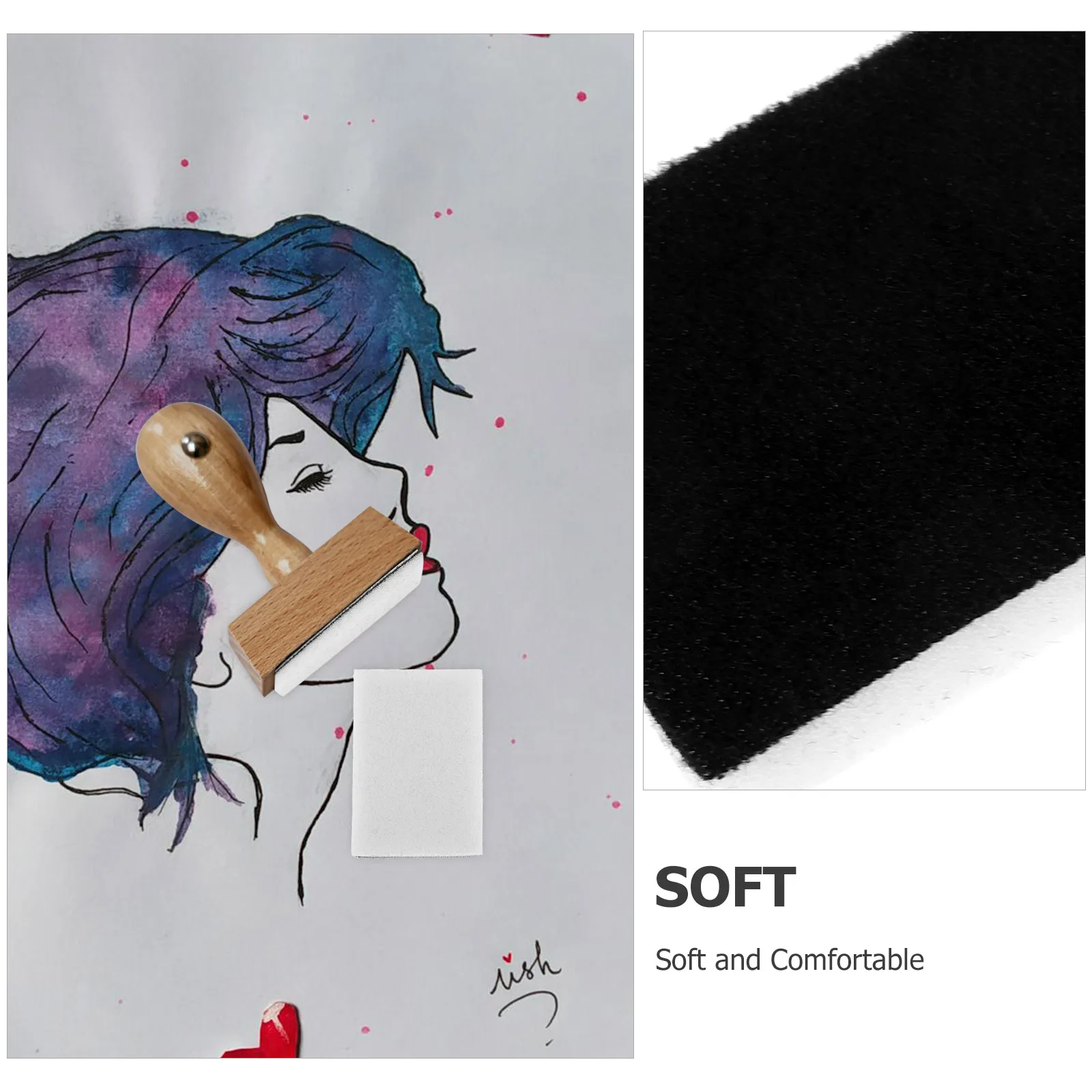 10 قطعة منصات رغوة مزج الحبر الحرفي تصميم مربع لتوزيع الحبر حتى رائعة لمشاريع القصاصات الختم الفنية ذاتية الصنع