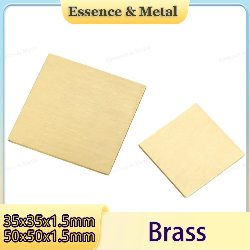 5/10PCS Brass Copper Sheet Square Copper Sheet 35/50mm Suitable for New Chinese Style Furniture Decoration Hardware Accessories