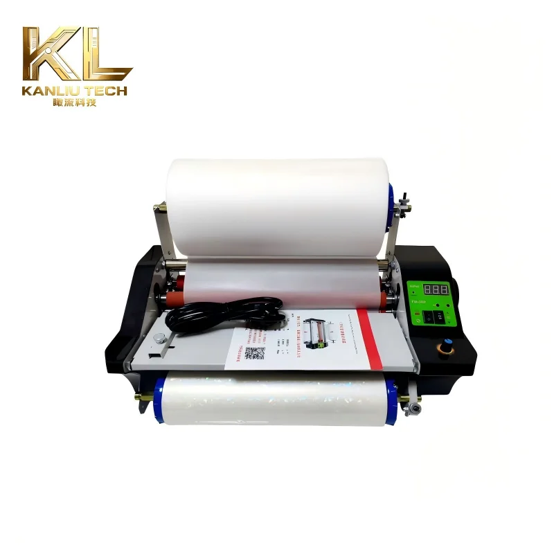 Digital Speed Control Electric Laminator, Single Side Hot Cold Roll Laminating Machine for Crystal Stickers, Photo Book & Labels