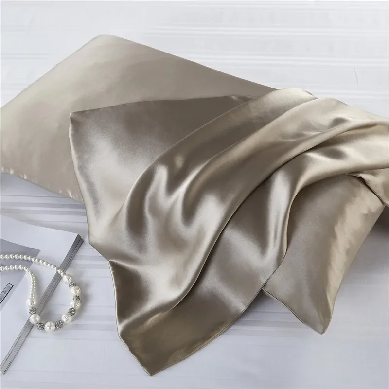 

Natural Mulberry Silk Pillowcase Decorative Luxury 6A Bed Decorative Cushion Cover Solid Envelope Style Luxury Pure Pillow Case