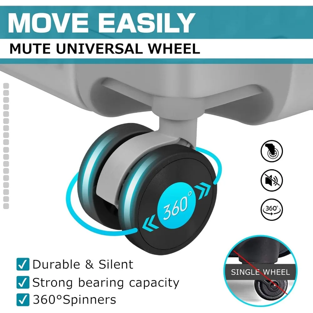 Maleta de equipaje con cerradura TSA de carcasa dura con marco de aluminio, sin cremallera, esencial de viaje plateado de 28 pulgadas