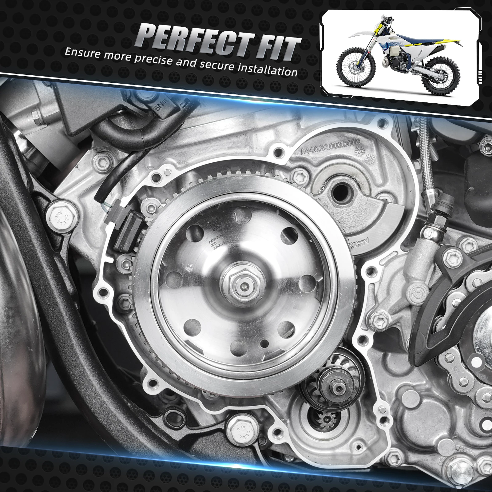 

NICECNC для мотоцикла 2025 2024 KTM XC-W 250 EXC 300, вес маховика 7 унций для Husqvarna TE 300 TE 250 GasGas EC 300 EC 250