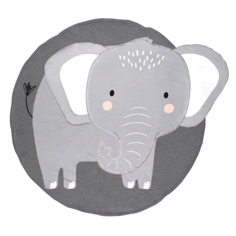 Cute 3D Animal  Play Mat Soft Cotton Round Crawling Pad Kids Game Rug Floor Carpet Decor Photo Props Sleep Blanket 80*80cm