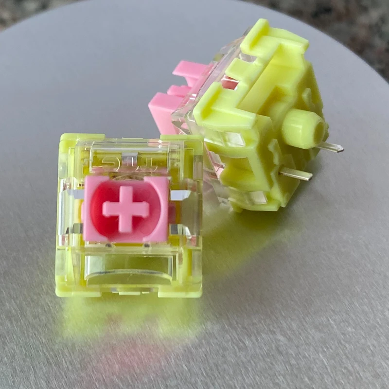 Interruptor TTC Gold Pink V2, nuevo, metralla de Pin plateado, 37gf, presión táctil, talón de rebote suave, lineal, sensación de mano, Teclado mecánico, switc