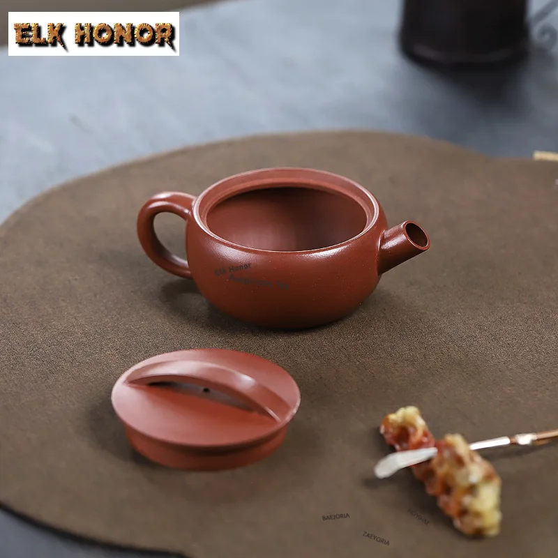 200ml Antique Yixing Purple Clay Teapot Handmade Heavy Calibre  Pot Raw Ore Dragon's Blood Sand Mud Kettle Chinese Zisha Tea Set