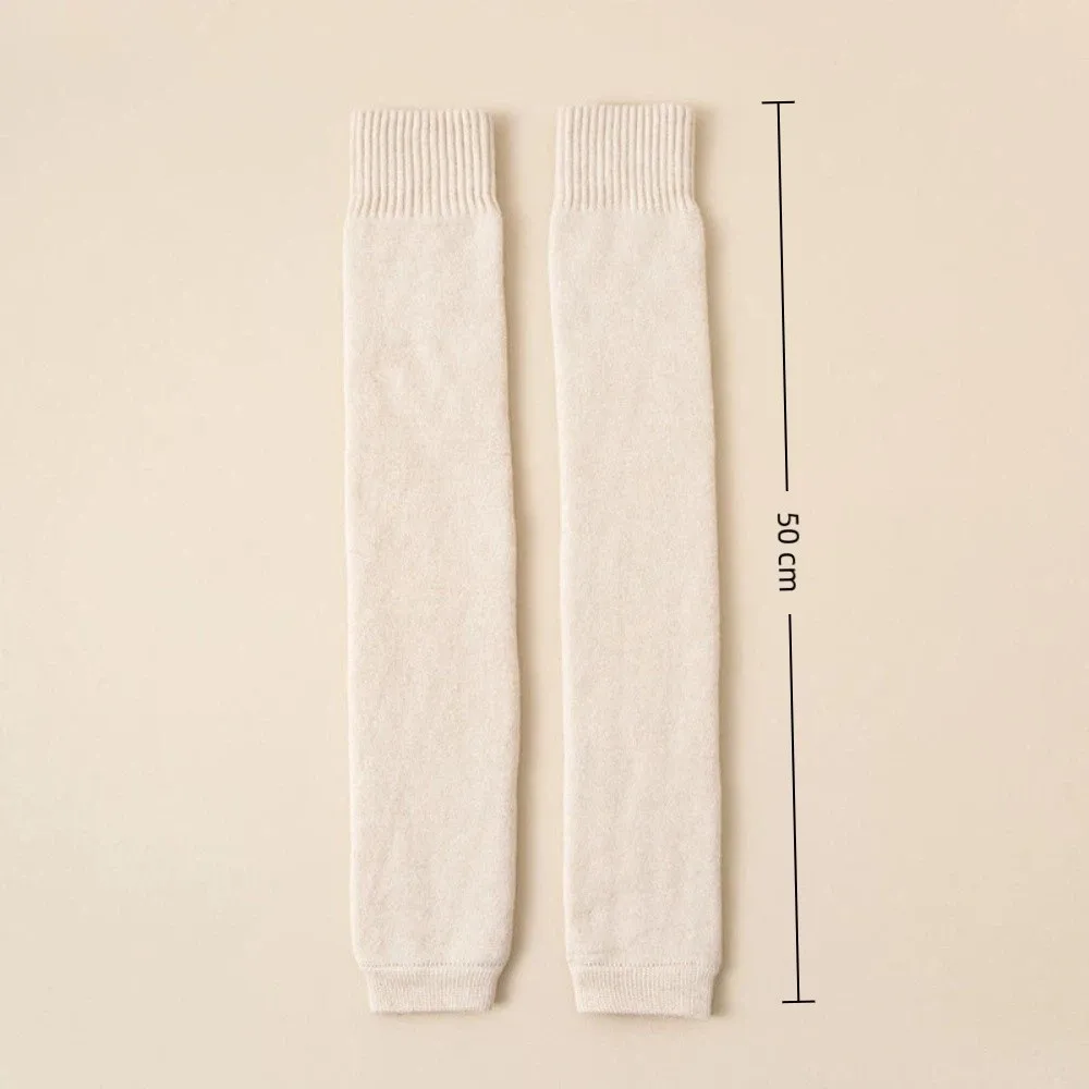 لينة رشاقته الدافئة الجوارب الطويلة بلون الصوف مبطن جوارب عالية في الركبة حماية الساق فوق الركبة جورب الشتاء