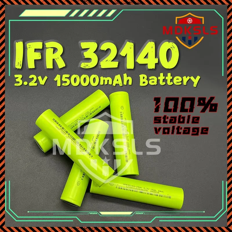 3.2V New 15000mAh 32140 LiFePO4 Battery DIY 12V 24V High-Power Electric Sightseeing Car Golf Car Electric Tool Battery Pack