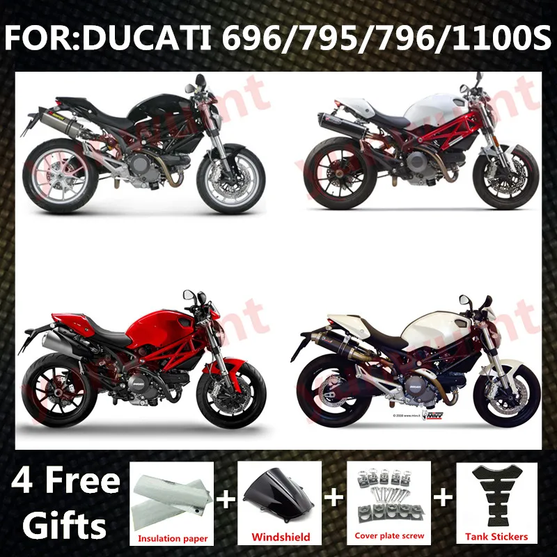 NEW ABS Motorcycle Injection mold fairings kits Fit for Monster 696 795 796 m1100 EVO full Fairing kit Bodywork set zxmt