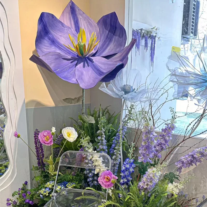 

Xiaohongshu popular Internet celebrity original design scene layout window fake flower paper flower shopping mall large