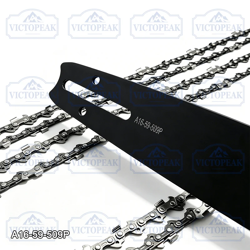 Garden Power Tool Accessories Electric Chainsaw Parts Guide Bar with Chain Blade 16'' 3/8" 0.050" 59Links image 6