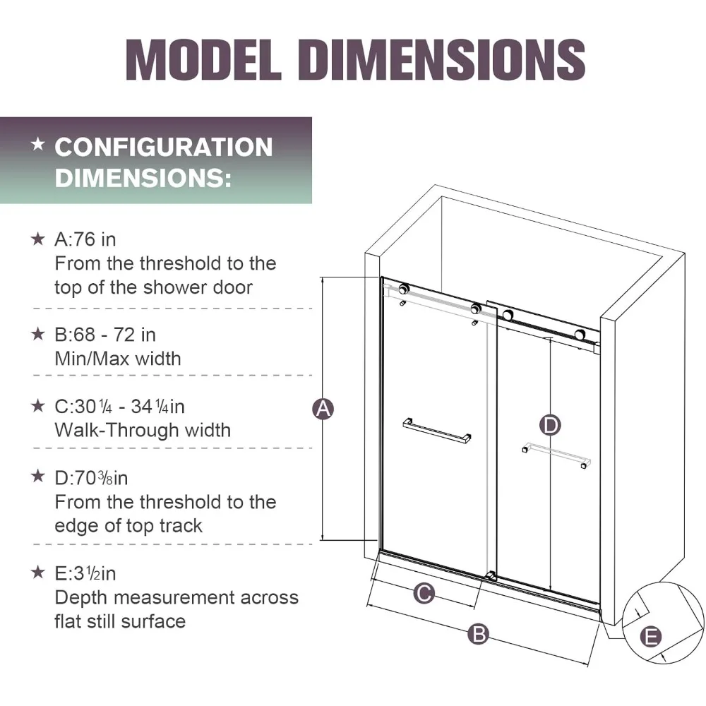 Shower Door, 68-72