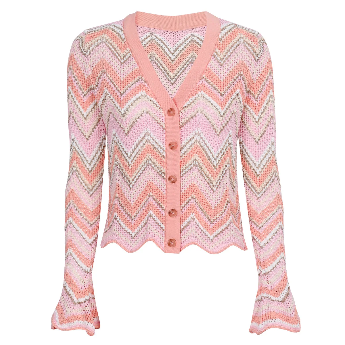 Zjyt moda feminina outono listrado blusas de malha único breasted com decote em v cardigans casaco manga longa feminino casual camisa topos