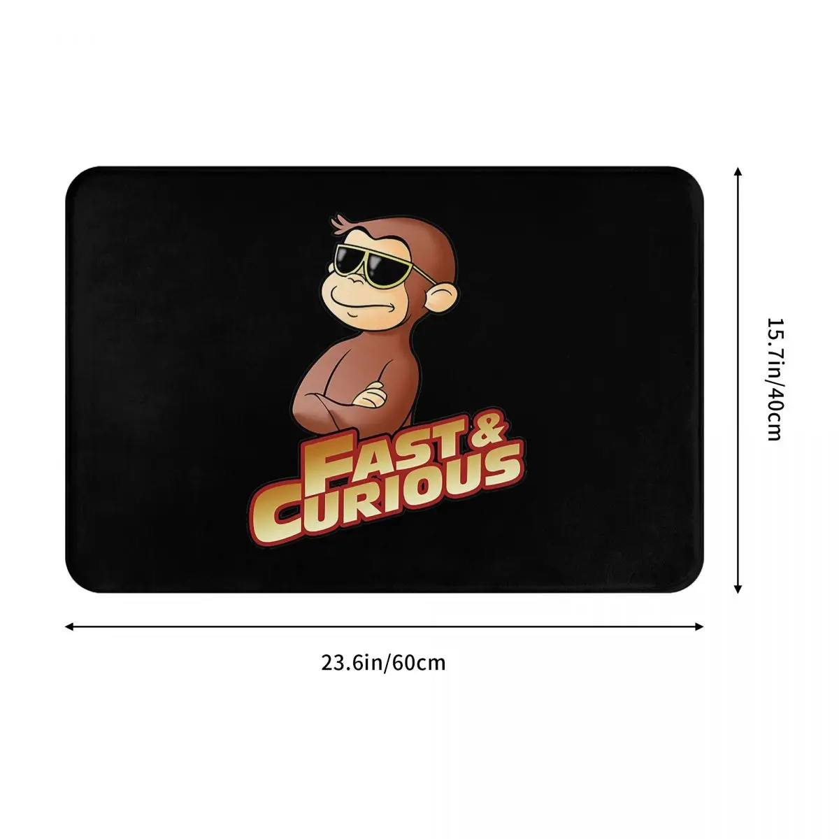 Curious George Doormat Washable Carpet Rug Kitchen Entrance Home Floor Mat for Balcony Footpad Mats