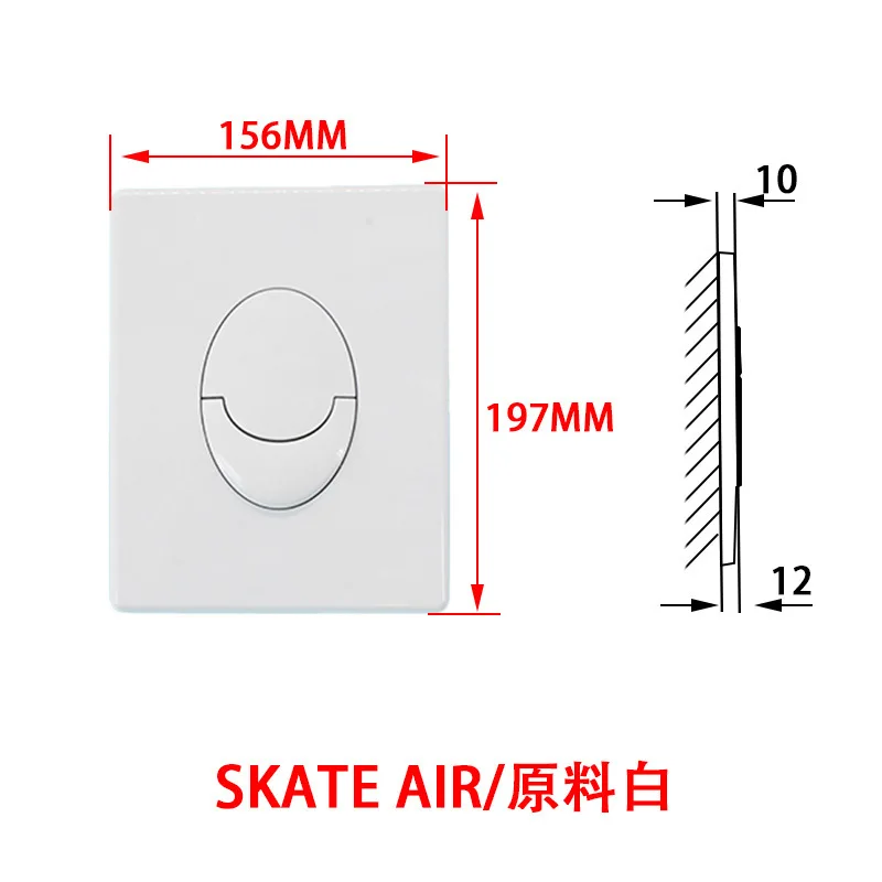 Pelat Tombol Tekan Siram Ganda berwarna Putih Kompatibel dengan Aksesori Toilet Grohe SKATE AIR