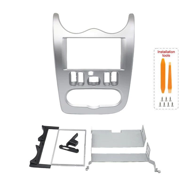 

7 Inch Dashboard Fascia Frame Trim Installation Kit for Renault Logan 1 2009-2015 Center Console Panel Upgrade