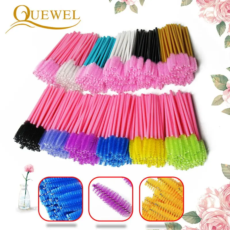 Quewel المتاح الرموش فرشاة رمش تمديد الحاجب فرش ماسكارا عصا قضيب جلدة أدوات تجميل الشخصية