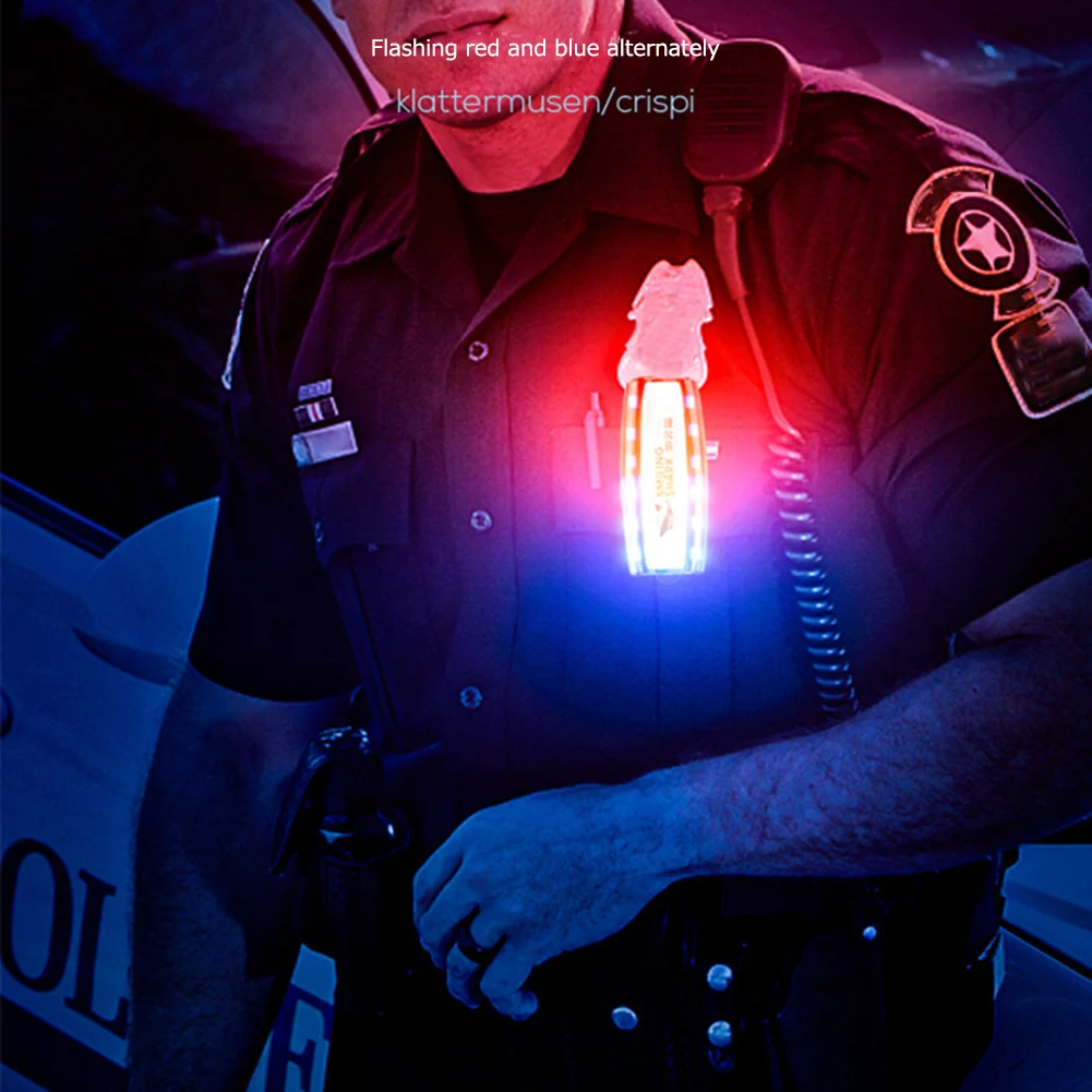 متعددة الوظائف إنذار فلاش إشارة ستروب مصباح صغير أحمر أزرق Led ستروب تحذير ضوء USB شحن لدورية عامل الصرف الصحي #5