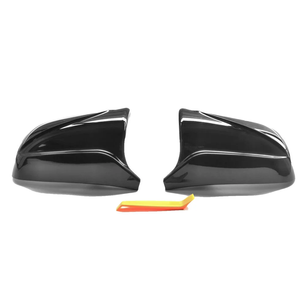 Pair Replacement For Tesla Model 3 2017-2023 Rearview Side Mirror Covers Cap Glossy Blakc/Carbon Firber Look Rearview Mirror Cap