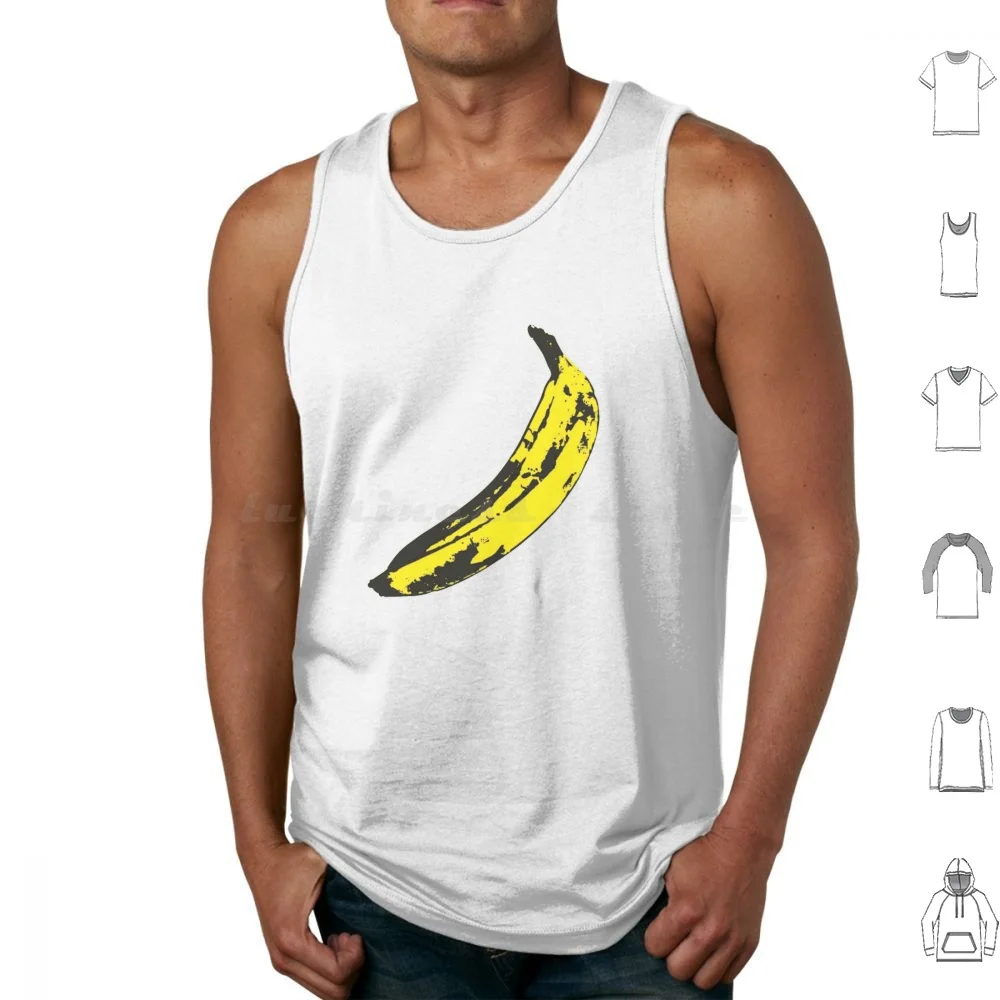 [ High Quality ] Velvet Underground Banana Tank Tops Print Cotton Banana The Velvet Underground Velvet Underground