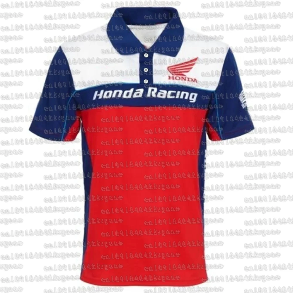 

2025 Summer Hot Selling Men’s Polo Shirt Featuring Honda HRC Motorcycle Racing Trend Suitable for Daily Outdoor Street Fashion