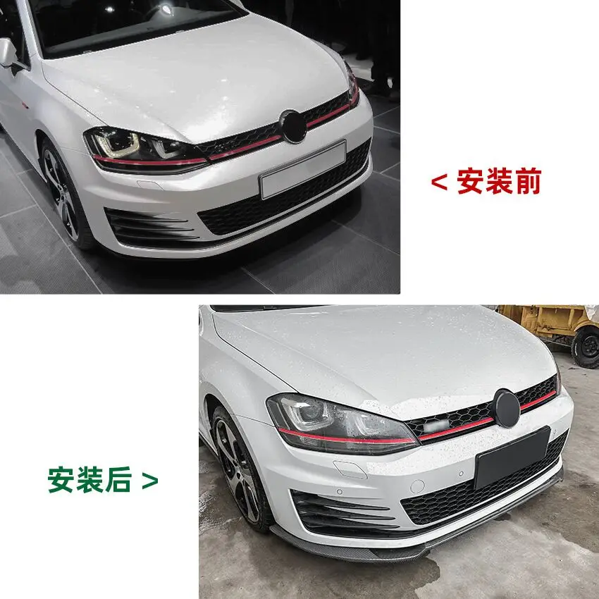 For VW Volkswagen Golf 7 MK7 GTI R Rline 2013-2016 Car Front Bumper Lip Spoiler Guard Protector Chin Splitter Diffuser Body Kits