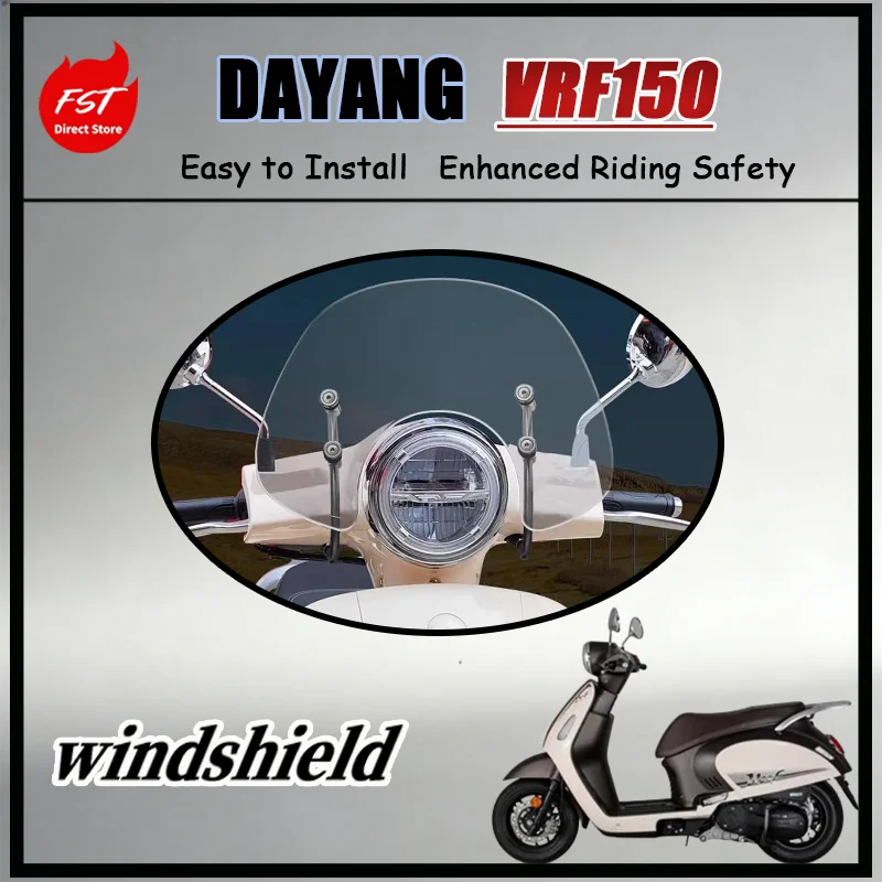 FOR Dayang VRF150 DY150T-39 Special Windshield Modified Front Windscreen Imported High Clarity Thickened Anti-Scratch Wind Def