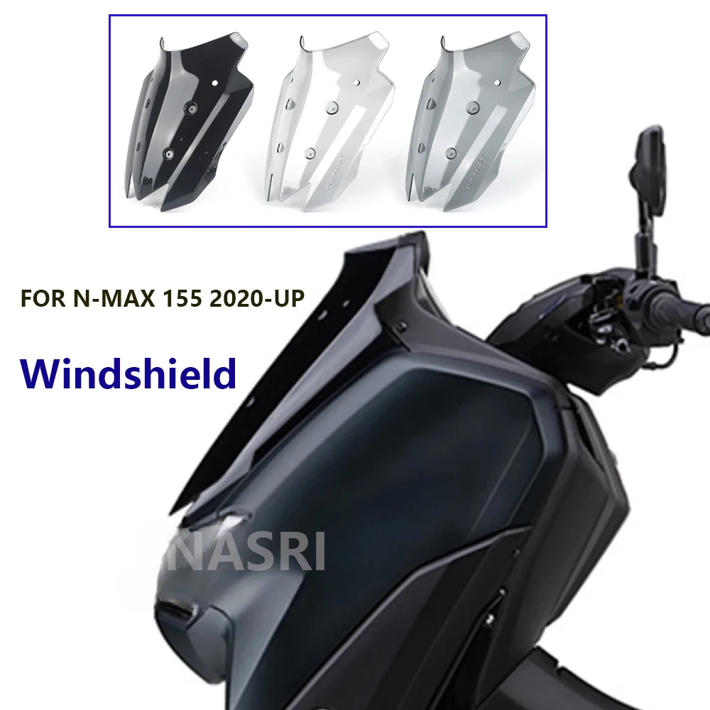 Motorcycle Front Windscreen Windshield Wind Screen Shield Deflector Guard For Yamaha N-max 155 Nmax 155 N-max155 Nmax155 2020-UP