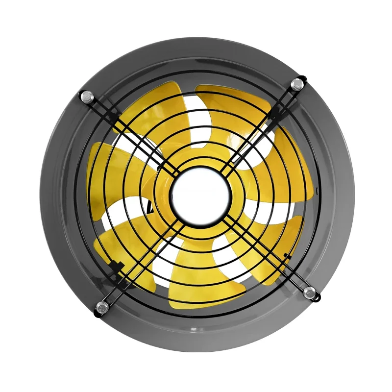 Industrial exhaust fan, powerful pipeline, high-speed cylindrical permanent magnet variable frequency axial flow fan