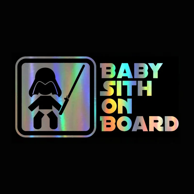 

Sith baby индивидуальность на борту для звездной войны, автомобильные наклейки и наклейки kk, виниловый бампер, портативный багажник, автомобильные аксессуары 18*10 см