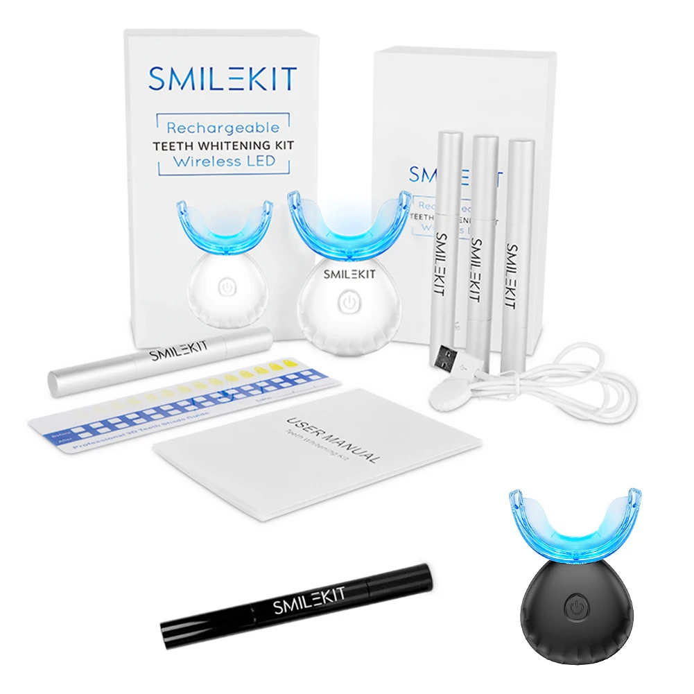 Mini 16 LED Dental Teeth Whitening Light Kit Tooth Whitener 35% Carbamide Peroxide Gel Dentist Bleach Lamp Oral Hygiene Supplies