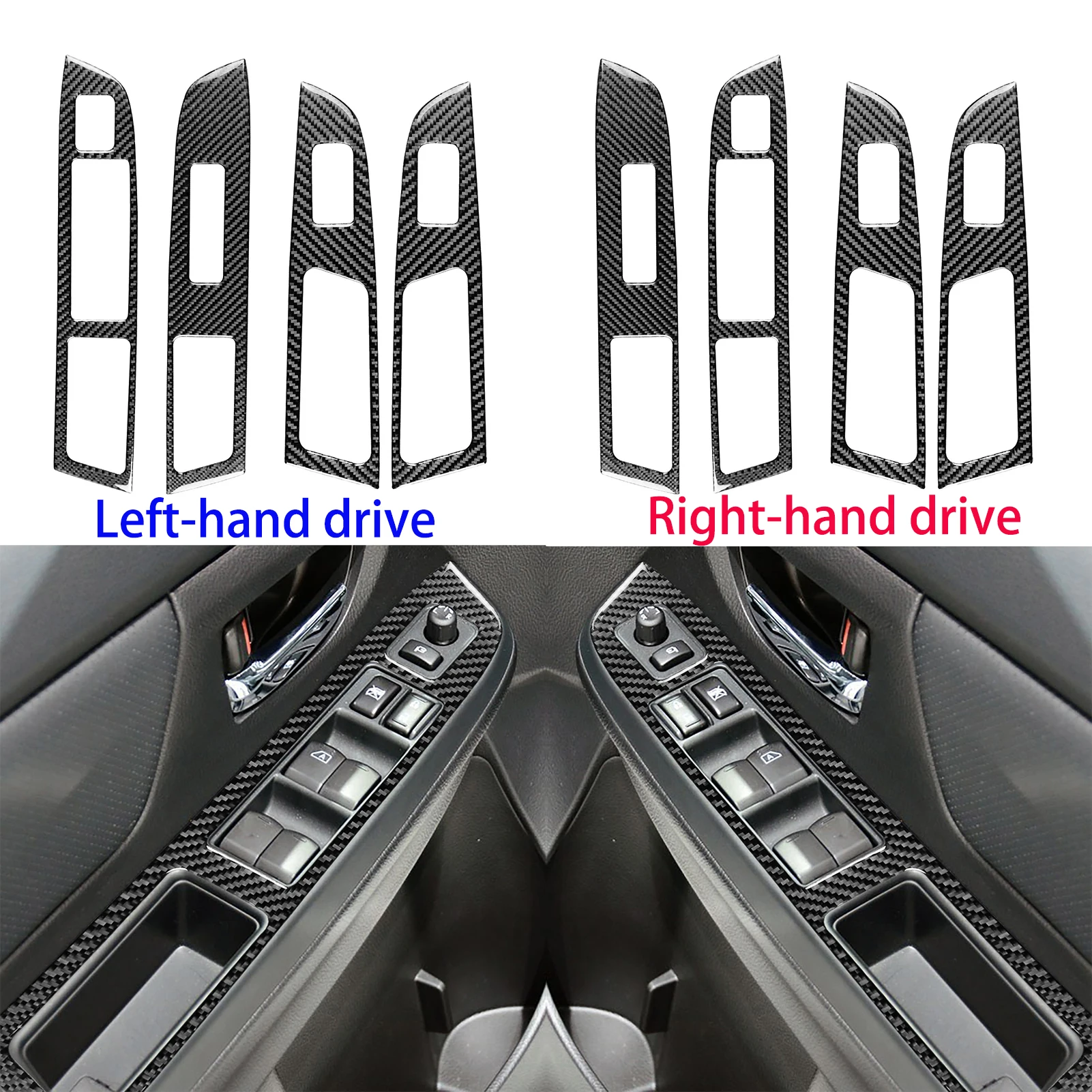 For Subaru Impreza 2012-2016 For XV Crosstrek 2013-2017 Car Carbon Fiber Interior Set Wood grain Trim Accessories Sticker