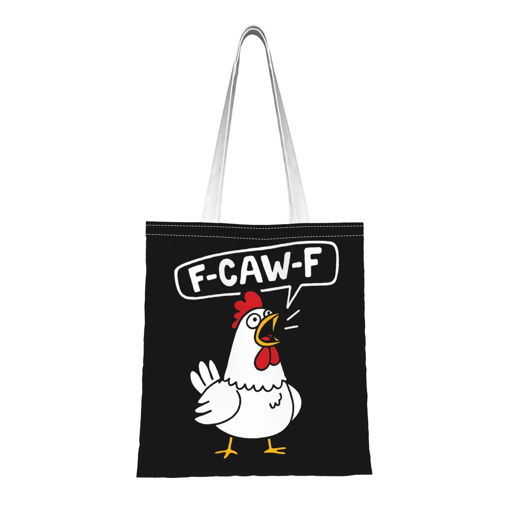 1pc Funny Screaming Chicken Themed Tote Bag, Shopping Bag, Suitable for Daily Use, School, Travel, Edgy Gift for Humor Lovers.