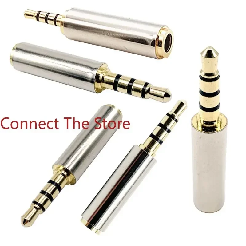 3PCS 3.5Earphone Plug, 4-level Rotary   Gold-plated 3.5 Four-level Adapter