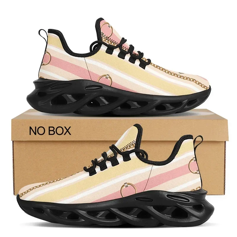 New Shoes For Women Elegant Golden Chain Luxury Designer Light Color Couple Running School Club Flat 2022 Dropship