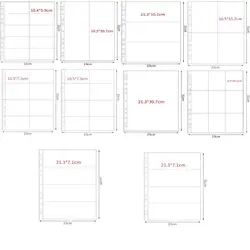 A4 Clear Photo Album Refill Pages File Protector 4 Hole 4 Ring Binder Photocards Postcard Card Notebook Card Stamp Die Storage