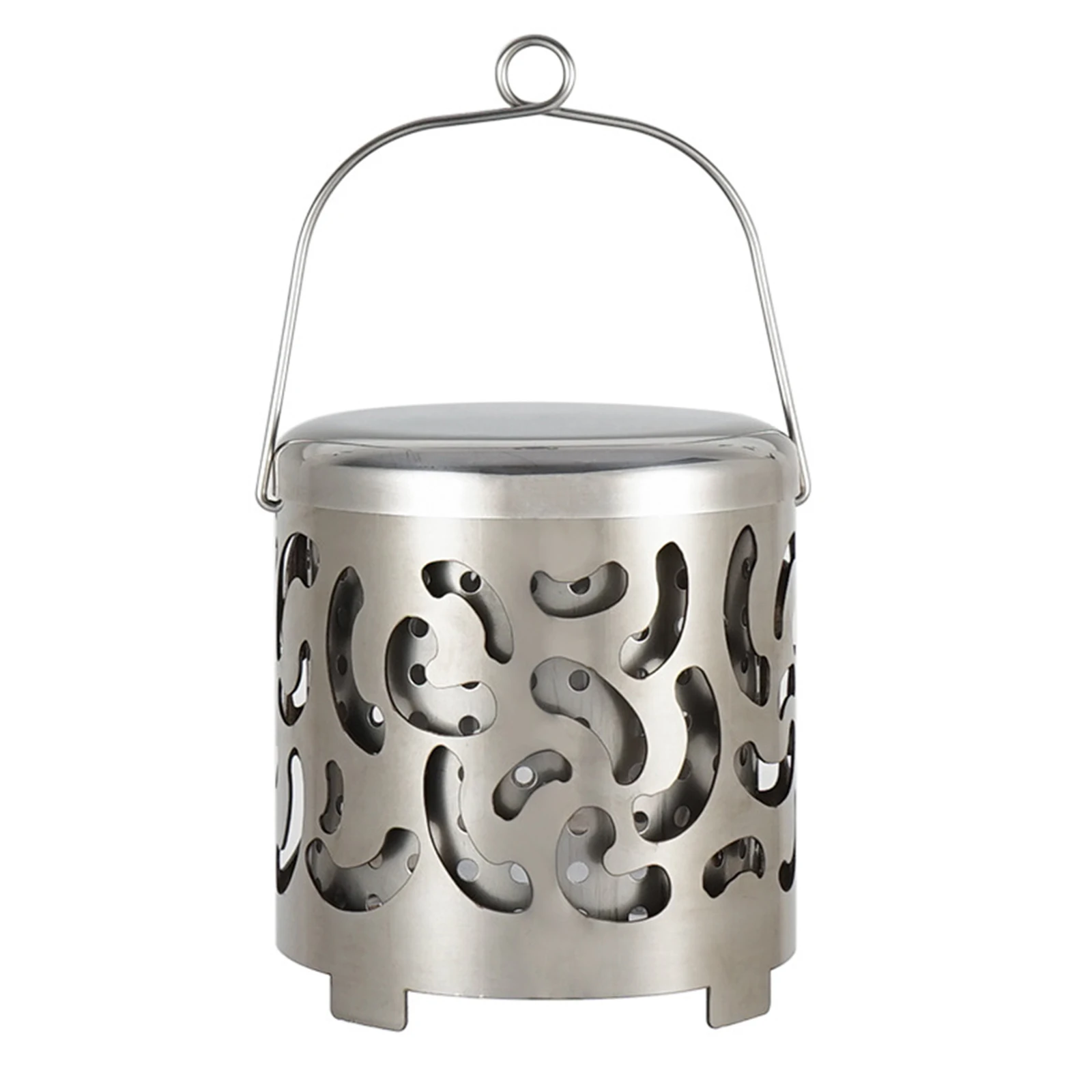 Stainless Steel Heater with Cover Mini Heating Stove Multifunction Portable Heater Warmer Camping Stove for Indoor Outdoor