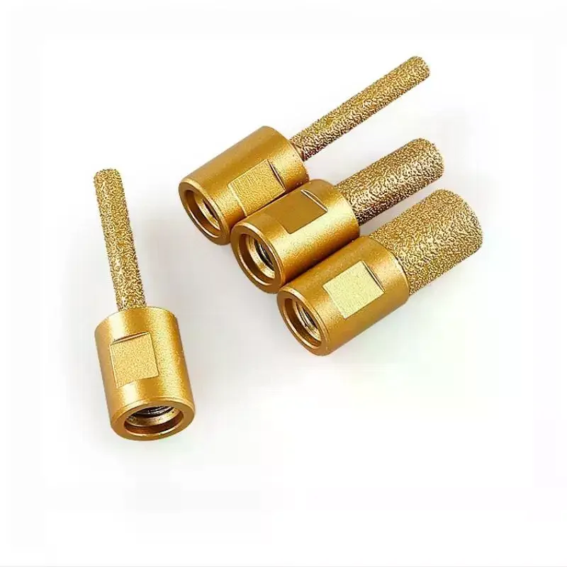 1Pcs Round Shank Vacuum Brazed Burr, High Quality Rotary Grinding Head for Edge Trimming and Grooving for Angle Grinder