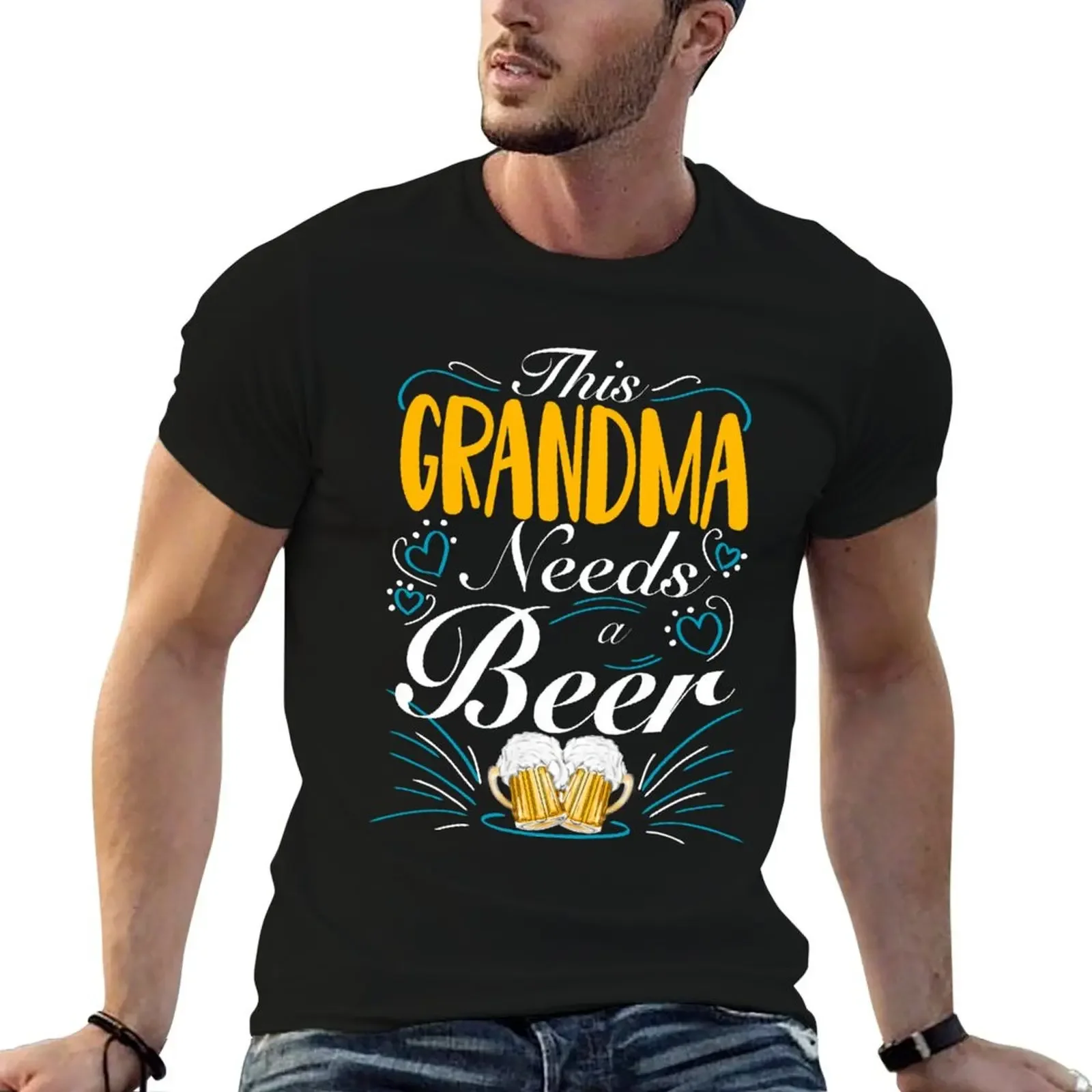 

Grandma Needs a Beer, Grandma Loves Beer, Funny Beer Lover T-Shirt rapper graphic tees anime clothes mens plain t shirts