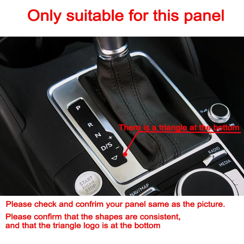 Center Console Gear Shift Panel Decoration Patch Car Stickers For Audi A3 8V 2013-2019 Interior Trim Accessories