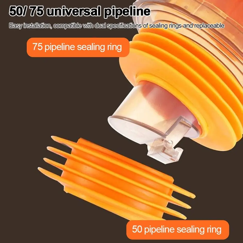 

Useful Multi-port Sink Drain Pipe Adapter Anti-Odor 6 in 1 Washing Machine Floor Drain Multifunctional Sealing Plug Laundry Room